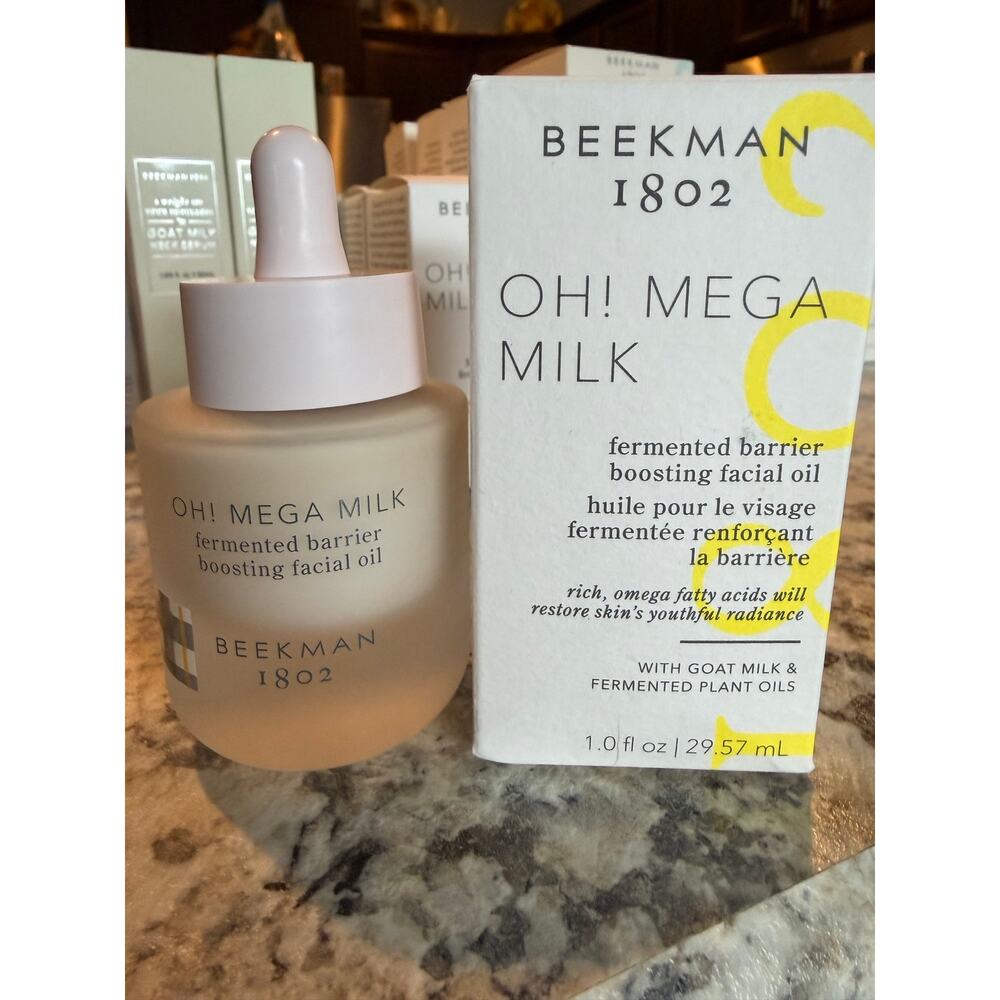 NEW Beekman 1802 Oh! Mega Milk Fermented Barrier Boosting Facial Oil 1 oz